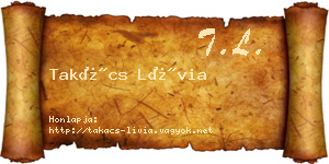 Takács Lívia névjegykártya